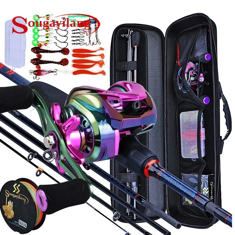 Spincast Reel - Sougayilang joran dan gulungan pancing, Set
